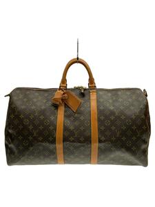 LOUIS VUITTON◆キーポル・バンドリエール55_モノグラム・キャンバス_BRW/PVC/BRW