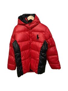 POLO RALPH LAUREN◆ダウンジャケット/XL/ナイロン/RED/323183534/袖汚れ有