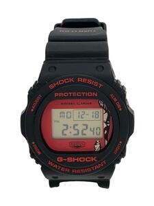 CASIO◆クォーツ腕時計・G-SHOCK/デジタル/ラバー/BLK/BLK