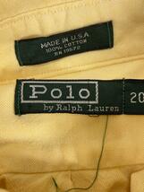 POLO RALPH LAUREN◆80s/USA製/緑タグ/BDシャツ/長袖シャツ/20/コットン/YLW/_画像3
