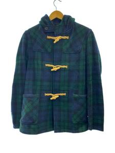 Woolrich◆made in usa/ダッフルコート/M/ウール/GRN/チェック