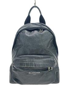 BALENCIAGA* rucksack / leather /BLK/ plain /409010*1000*D*52814