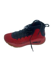 UNDER ARMOUR◆CURRY4/ハイカットスニーカー/27cm/RED