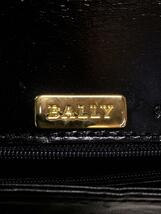 BALLY◆ショルダーバッグ/-/BLK/無地_画像5