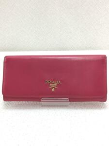 PRADA◆長財布/レザー/PNK/レディース/1M1132