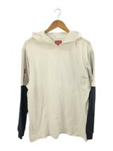 Supreme◆22AW/Layerd Hooded L/S Top/長袖Tシャツ/M/コットン/WHT_画像1