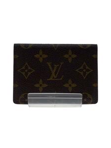 LOUIS VUITTON◆カードケース/スウェード/BRW/総柄/メンズ/M60533