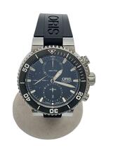 ORIS◆自動巻腕時計/アナログ/ラバー/BLK/BLK/7655-41/20231009日差+1_画像1