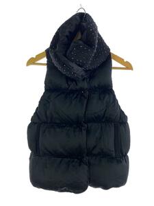 Thomas Wylde* studs equipment ornament silk ground down vest /XS/ silk / cashmere BLK