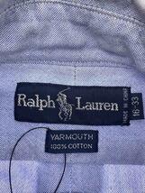 POLO RALPH LAUREN◆長袖シャツ/-/コットン/BLU/無地_画像3