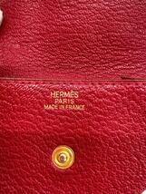 HERMES◆ルヴァンキャトル/コインケース/レザー/レッド/2002/レディース_画像3