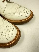 Tricker’s◆ウイングチップ/カントリーブーツ/UK9.5/WHT/レザー/870446_画像6