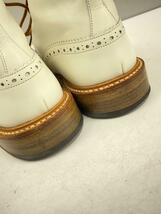 Tricker’s◆ウイングチップ/カントリーブーツ/UK9.5/WHT/レザー/870446_画像9