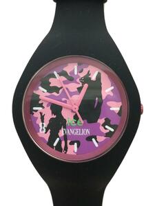 ice watch◆EVANGELION CUSTOM TYPE-08/クォーツ腕時計/アナログ/ラバー/PNK/PNK/SS