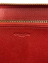 COACH◆長財布/PVC/RED/無地/レディース/57713_画像3