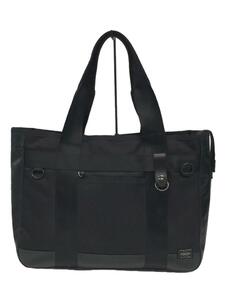 PORTER◆トートバッグ/ナイロン/BLK/無地/703-07966/HEAT/TOTE BAG