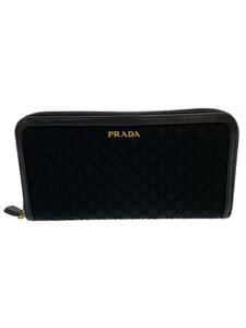 PRADA◆長財布/レザー/BLK/無地/レディース/1M0506