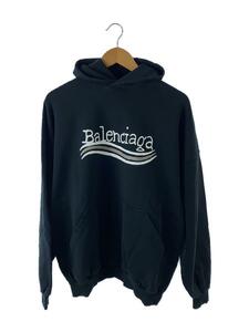 BALENCIAGA◆タグ付/23AW/Large Fit Hoodie/ロゴプリント/デムナ・ヴァザリア/1/739024