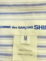COMME des GARCONS SHIRT◆長袖シャツ/M/コットン/WHT/ストライプ/S24056_画像4