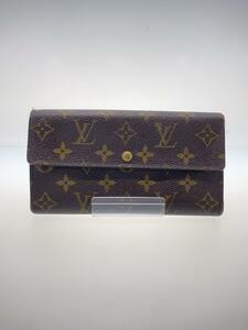 LOUIS VUITTON◆3)ポシェット・ポルト・モネ・クレディ_モノグラム・キャンバス_BRW/PVC/BRW/レディース