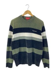 Supreme◆18AW/chenille sweater/セーター(厚手)/S/コットン/ボーダー