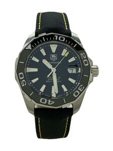 TAGHeuer◆自動巻腕時計/アナログ/レザー/BLK/BLK/SS/WAY211A/20230930日差-6