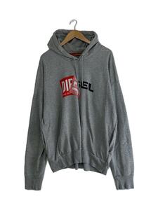 DIESEL◆パーカー/L/コットン/GRY/無地