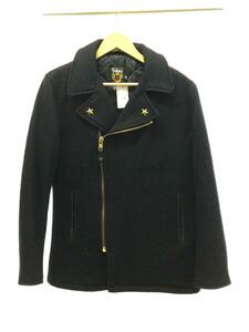 Schott◆MADE in USA/ジップフロント/ピーコート/34/ウール/NVY/7068