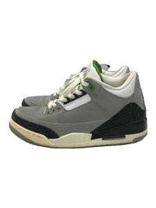 NIKE◆Air Jordan 3 Retro Chlorophyll/スニーカー/27cm/GRY/136064-006/クロロ