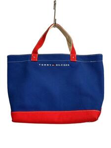 TOMMY HILFIGER◆トートバッグ/キャンバス/BLU