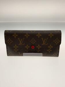 LOUIS VUITTON◆ポルト・フォイユ・エミリー_モノグラム・キャンバス_BRW_ピモン/PVC/BRW/総柄/レディース