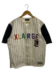 X-LARGE◆19SS/BASEBALL SHIRT/半袖シャツ/L/コットン/WHT/01192302