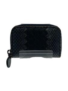 BOTTEGA VENETA◆イントレチャートアイヤーズパイソン/コインケース/レザー/NVY/メンズ/B03128043H