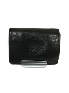 GENTEN*3. folding purse / leather /BLK/ lady's 