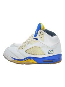 NIKE◆AIR JORDAN 5 RETRO/エアジョーダンレトロ/ホワイト/136027-189/27cm/ホワイト