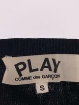 PLAY COMME des GARCONS◆セーター(薄手)/S/ウール/GRY/AZ-N018_画像3