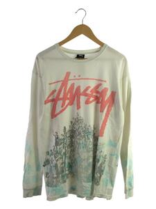 STUSSY◆長袖Tシャツ/L/コットン/WHT