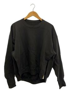 H BEAUTY&YOUTH◆SLIT SWEAT PULLOVER/スウェット/FREE/コットン/BLK/1612-299-5126