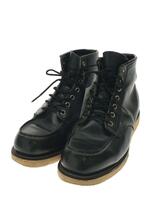 RED WING◆レースアップブーツ/US7.5/ブラック/レザー/8179/羽タグ_画像2