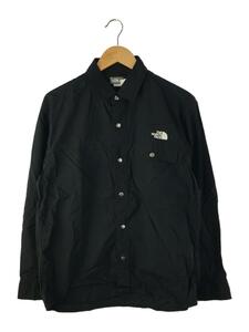 THE NORTH FACE◆L/S NUPTSE SHIRT_ロングスリーブヌプシシャツ/M/ナイロン/BLK/無地