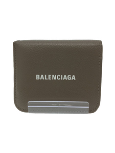 BALENCIAGA◆2つ折り財布/レザー/BEG/レディース/594216