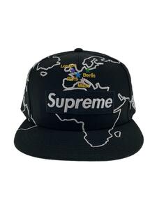 Supreme◆23AW/Worldwide Box Logo/キャップ/7 1/2/ポリエステル/BLK/総柄/メンズ