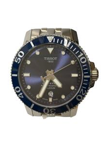 TISSOT◆Seastar 660/1000/自動巻腕時計/NVY/SLV/T1204071104100