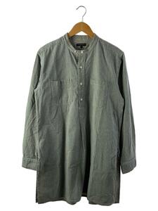 Engineered Garments◆スタンドカラーロング長袖シャツ/M/コットン/BLU/ストライプ/襟汚れ有