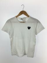 PLAY COMME des GARCONS◆ワッペンTシャツ/S/コットン/WHT/AZ-T063_画像1