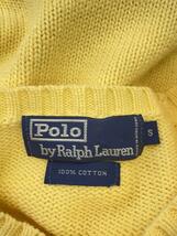 POLO RALPH LAUREN◆セーター(厚手)/S/コットン/YLW_画像3