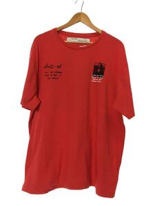 OFF-WHITE◆MONNALISA S/S OVER TEE/Tシャツ/L/コットン/RED/OMAA038S19185005