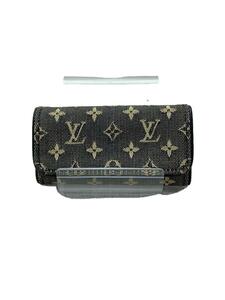 LOUIS VUITTON◆ミュルティクレ4_モノグラム・ミニ_BLK/キャンバス/BLK/メンズ