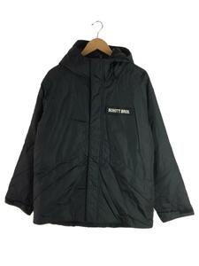 Schott◆HOODED JACKET/フード紐劣化有/ジャケット/L/ナイロン/BLK/3182030