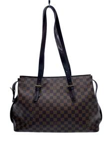 LOUIS VUITTON◆チェルシー_ダミエ・エベヌ_BRW/PVC/BRW